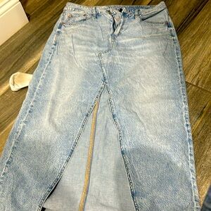 Brand new American Eagle, long jeans skirt, middle slit